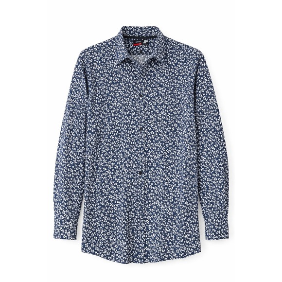 J. Ferrar Other - J Ferrar 2X-Large Slim Fit Stretch Floral Print Blue/White  Long Sleeve Shirt